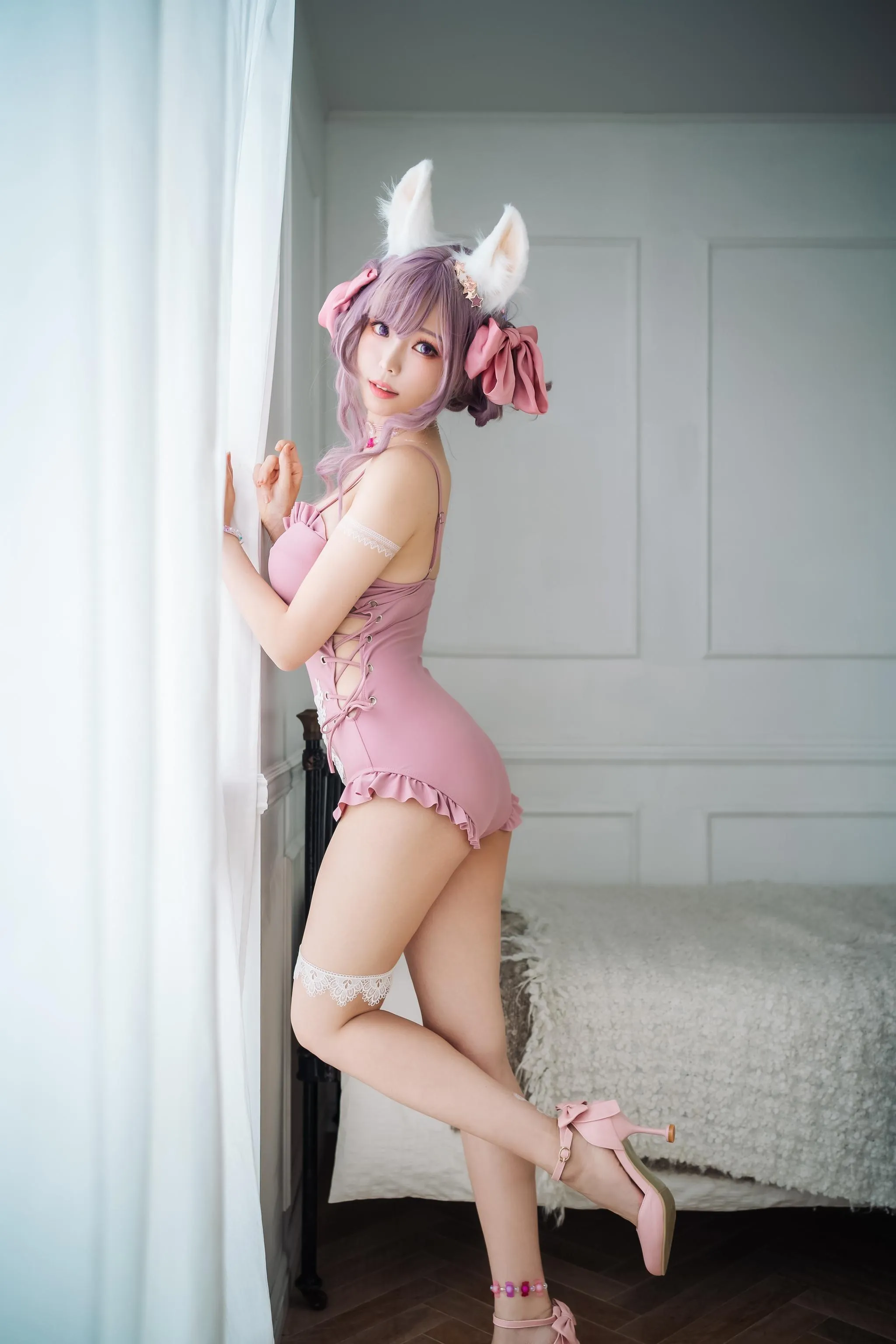 ElyEE子 – NO.82 Fluffy Summer – Original Swimsuit-粉色 [54P]插图3